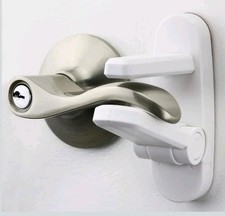 Door Lever Lock 2 Pack   Prevents Toddlers from Opening Doors   Easy One-Hand