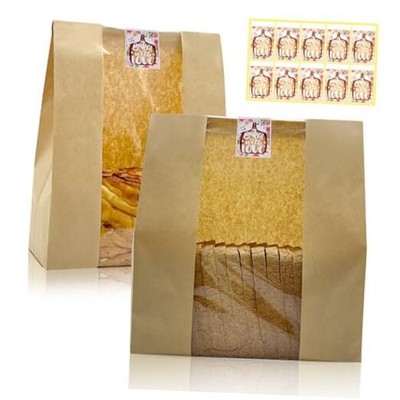  15.7x10.2x5.1in Extra Large Paper Bread Bags for Homemade Bread with 25