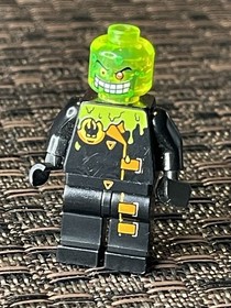 Lego Agents Villian DR. D ZASTER MINIFIG  w/Neon Green Minifigure Head -8969