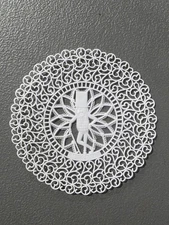 RARE Set of 4 Vintage White Plastic Mr. Peanut Doilies Open Package