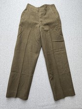 Vintage US Army Wool Field Pants Mens 28x29 Olive Drab M-1951 Button Fly 50s