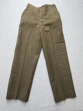 Vintage US Army Wool Field Pants Mens 28x29 Olive Drab M-1951 Button Fly 50s