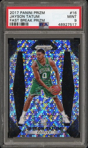 PSA 9 2017 Panini Prizm Jayson Tatum Fast Break Rookie RC #16