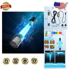Powerful 18W UV Aquarium Light - 1000 Gal Sterilizer, Listed, Dual-Tube Tech