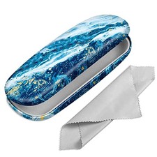 Hard Shell Eyeglasses Case, Portable Protective Glasses Cover Small Sandy Wave