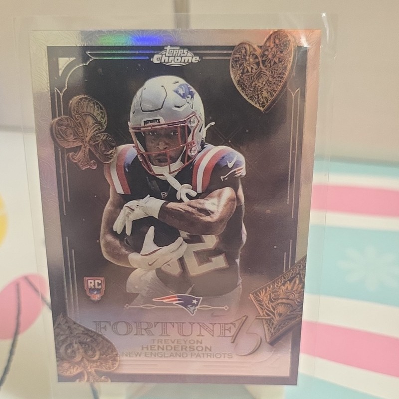 Topps Chrome 2025 Treveyon Henderson Fortune 15 #F15-26 New England Patriots NFL