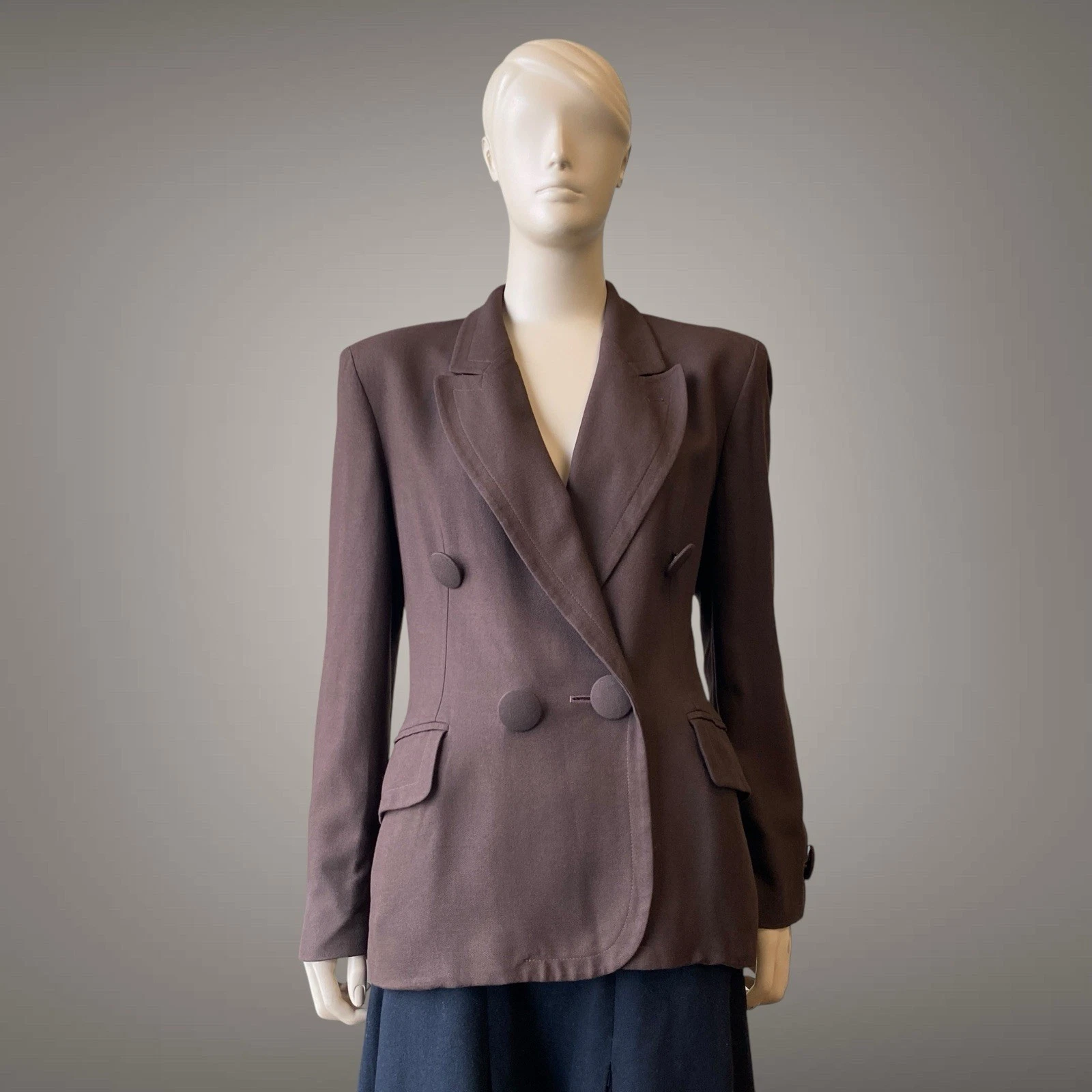Giacca blazer Moschino vintage anni 90 donna marrone taglia 46 L XL