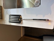Vintage Everedy Speedy-Clean Chrome Slotted Spatula Turner Made in USA