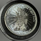 Aztec Mayan Calendar Tezcatlipoca 1st Sun Coin 1 Troy Oz .999 Fine Silver Round