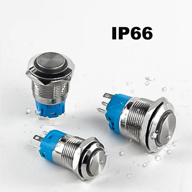 High Head Metal Push Button Switches 12mm-22mm Momentary/Latching Switch 3V-220V - Image 4 of 4