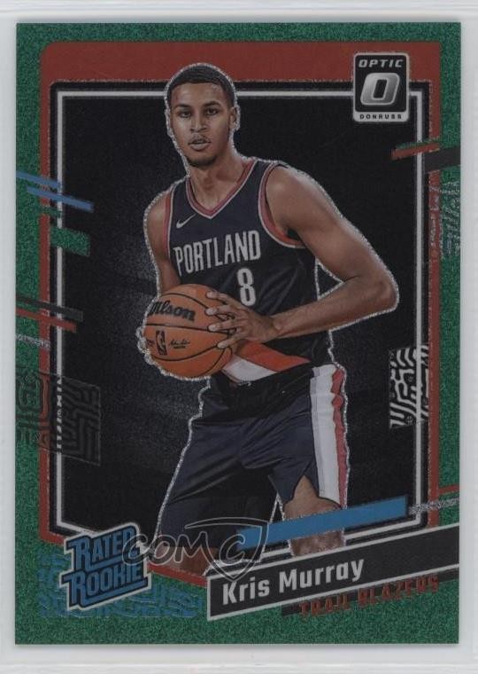2023-24 Panini Donruss Optic Rated Green Glitter Prizm /77 Kris Murray Rookie RC