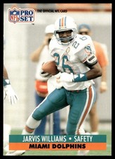 1991 Pro Set Jarvis Williams Miami Dolphins #215