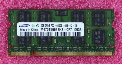 M470T5663EH3-CF7 - Samsung 2GB 2Rx8 PC2-6400S SODIMM