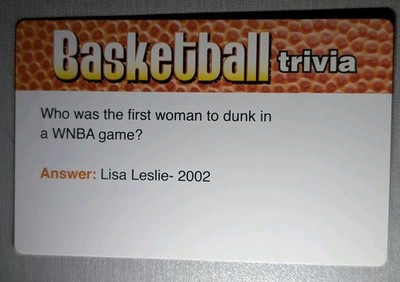 Lisa Leslie   2015 Patch Products Basketball Trivia Game Card ODDBALL    
