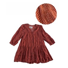 Holding Horses Printed Button Tiered Ruffle Hem Tunic Top Sz S Western Boho