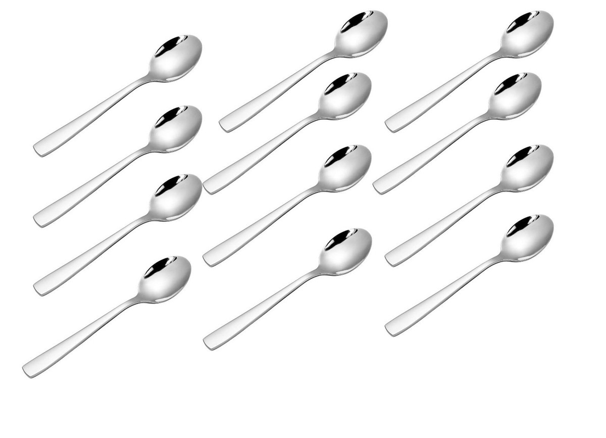 Teaspoons Set of 12, 6.7 Inches Spoons Silverware Food Grade Stainless Steel