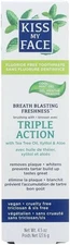 Kiss My Face Triple Action Herbal Mint Gel Toothpaste, 4.5 Ounce (Pack of 1) 