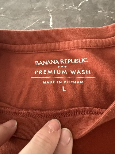 2 X Men's Banana Republic T Shirt 1 X Pale Blue Size 1 X Terracotta Short Sleeve - Picture 3 of 7