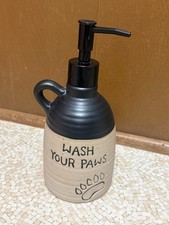 Woods Northwood Woodland Cabin Bear Paws Jug Soap Lotion Pump Bath Decor