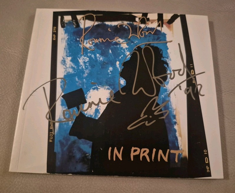 Ronnie Wood Signed Autographed Rolling Stones Cd Book Doodle