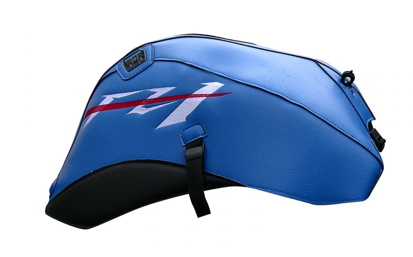 Tapis de réservoir Bagster bleu pour roadster Yamaha FZ1 N en balade et duo