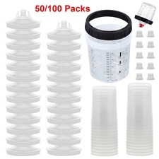 Disposable Paint Spray Gun Cup Liners For Hvlp With Filter Lids Hard Cup