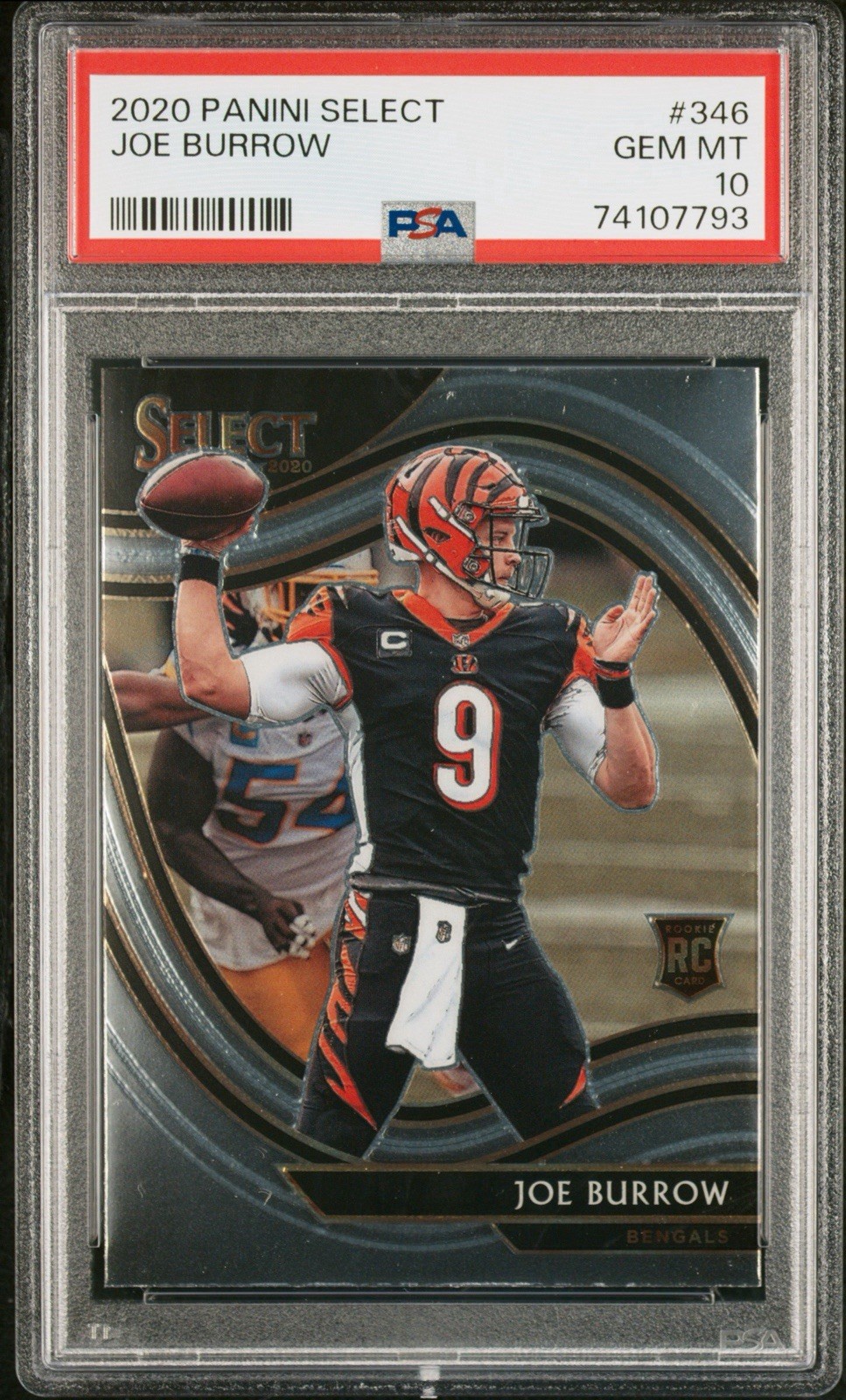 2020 Joe Burrow Panini Select Field Level #346 Rookie RC PSA 10 Gem Mint Graded!