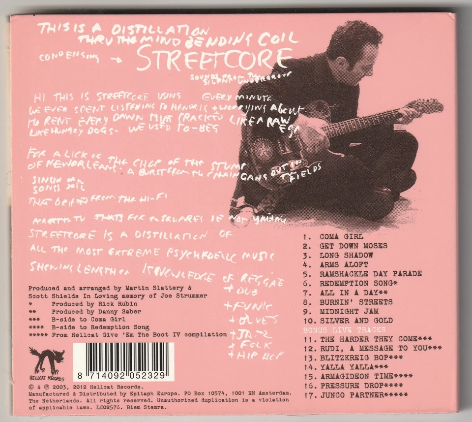 ✪ JOE STRUMMER & THE MESCALEROS - STREETCORE, Hellcat Rec DIGIPAK-CD NEUW TOP NM - Bild 2 von 4