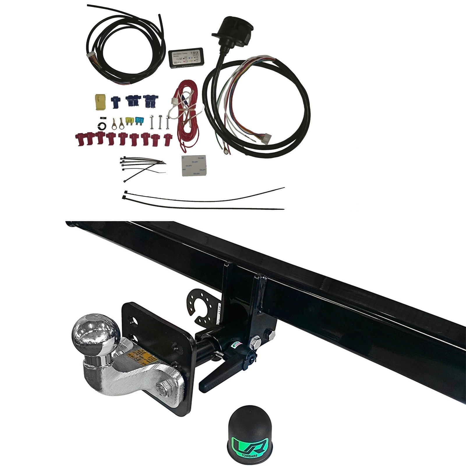 Detachable Flange Towbar+7P Universal Wiring For Mitsubishi PAJERO 05/00-