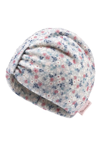 Sterntaler MäDchen Beanie Turban MüTze Streublumen Strickware GefüTtert Hellblau-image