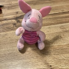 Disney Winnie The Pooh PIGLET 4" Baby Rattle Bean Bag Plush Stuffed Animal