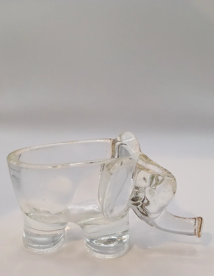 Crystal Glass Elephant Trinket Dish Ornament Made In Taiwan - Image 2 of 4