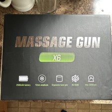 X6 Percussion Massage Gun Handheld Rechargeable Full Body, 15 Heads Black