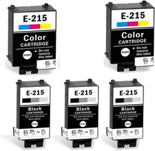 T215 Ink for WF-100 WF-110 EC-C110 Printer: 3 Black  2 Color, 5-Pack Value