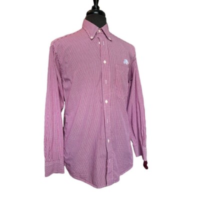 alabama button down dress shirts Southern Tide Alabama Red Tide Gingham Button Down Shirt Red (Size L) 91% Nylon 9% Stretch