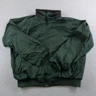 Vintage Columbia Jacket Mens Large Green Nylon Fleece Lined Bomber Full Zip