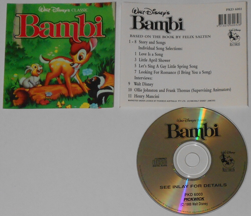 Walt Disney's Bambi - Australia cd Henry Mancini | eBay