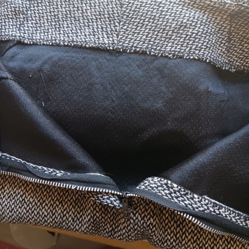 Vintage Women's Skirt 26W 1960's Wool Mod Tweed Pocketed Steel Zip Mini - Picture 5 of 5