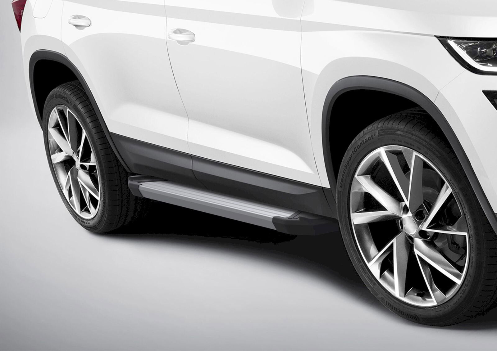 Marche pieds RIVAL en aluminium pour Skoda Kodiaq 2017-2023 version Basic