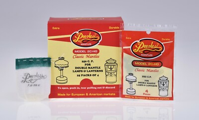 #ad 25 Peerless 4 Pk Mantles 2C HG Double Mantle Lamps Using Gas Kerosene Propane $136.50