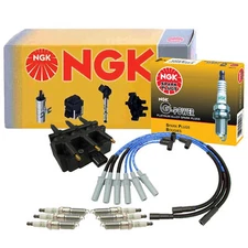 NGK Ignition Coil Wires & 6 G-Power Platinum Spark Plugs Kit For Wrangler 3.8 V6