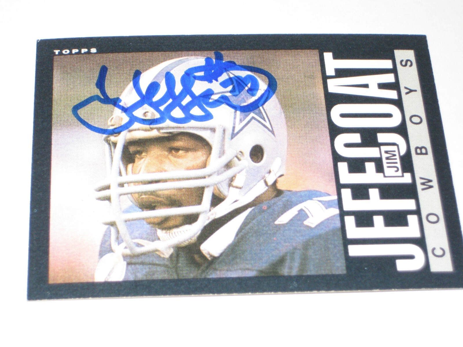 DALLAS COWBOYS GREAT JIM JEFFCOAT AUTOGRAPHED ROOKIE CARD COA FREE SHIP