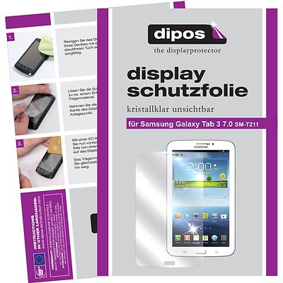 2x Schutzfolie für Samsung Galaxy Tab 3 7.0 T211 m.T. klar Displayschutzfolie