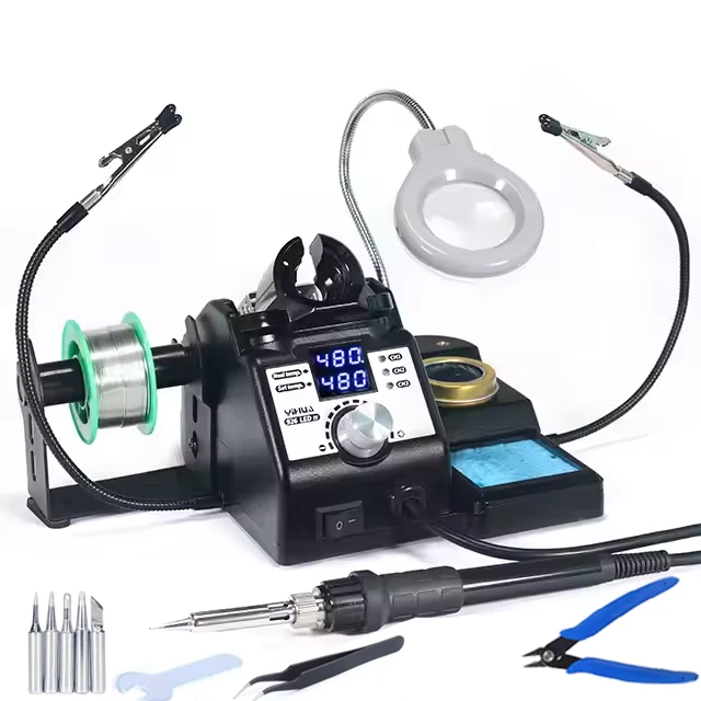 YIHUA Digital Soldering Station 60W Soldering Iron Kit Adjustable Temp ESD Safe
