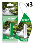 3 x Areon Liquid 5ml. Mountain Fresh  Aroma Perfume Tree Air Freshener Fragrance