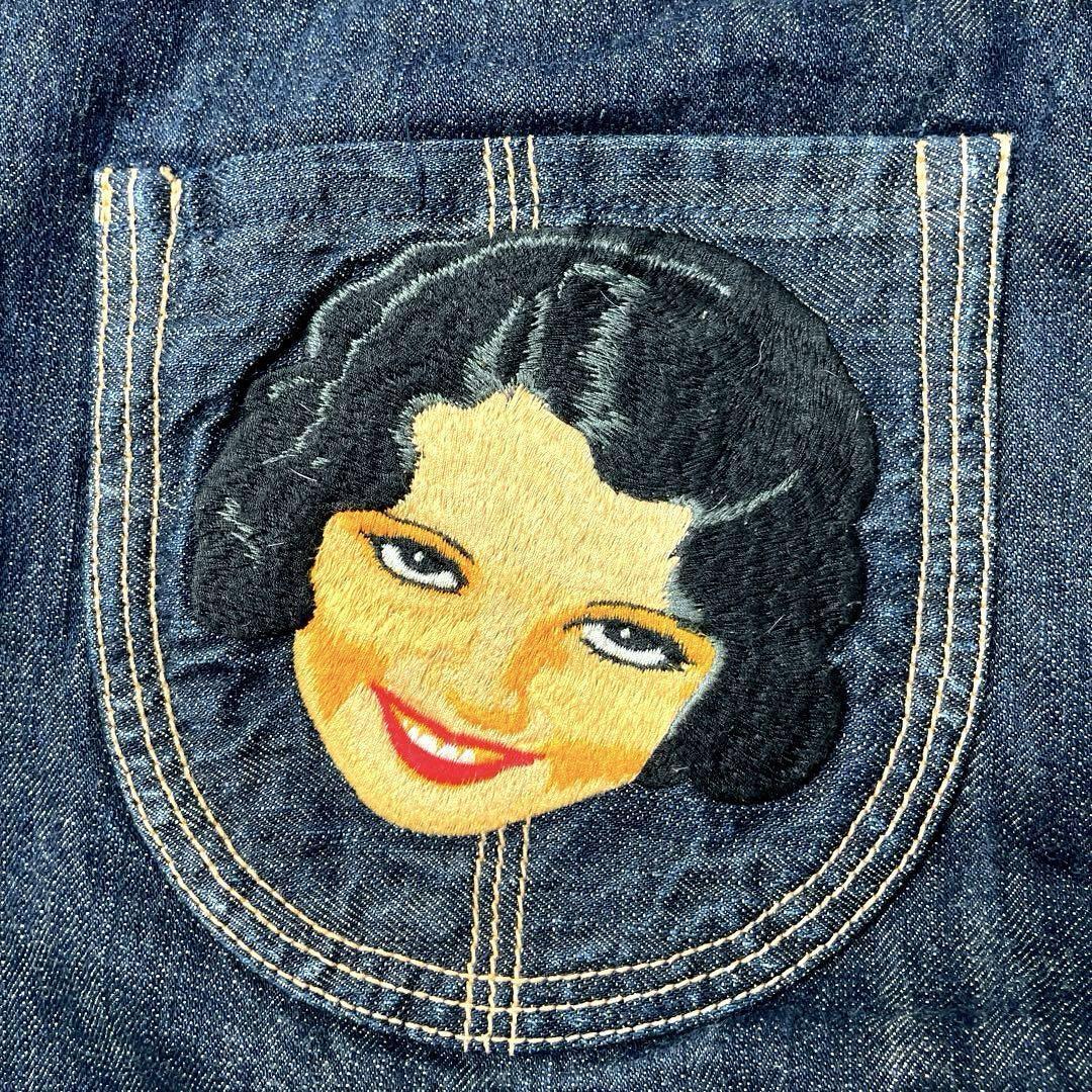 EVISU Yamane Denim Jeans Pants Cotton Indigo Blue Lot.1926 EVISU Yamane Denim Jeans Pants Cotton Indigo Blue Lot.1926