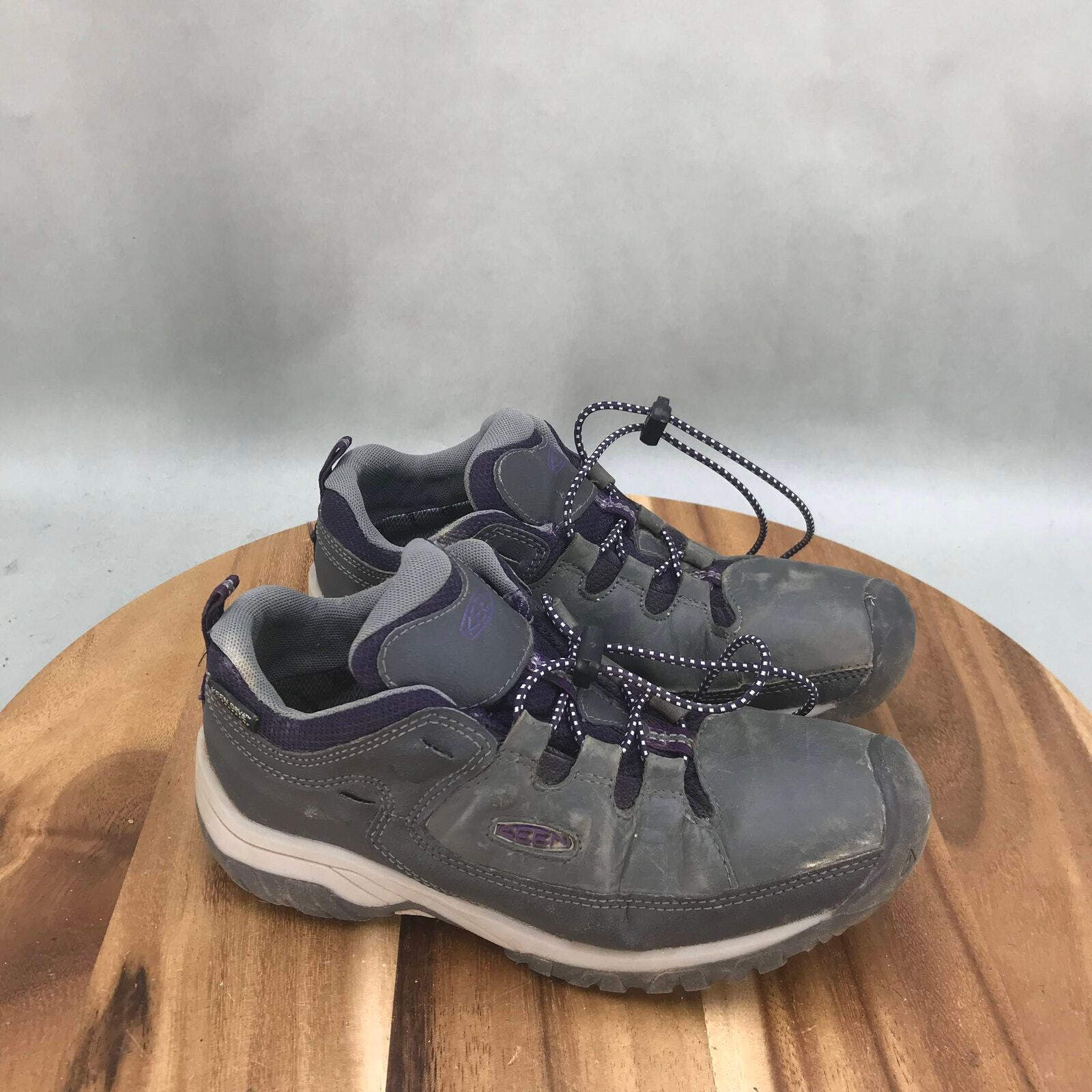 Scarpe da trekking impermeabili Keen Targhee bambini 3 grigie in pelle stringate top basse