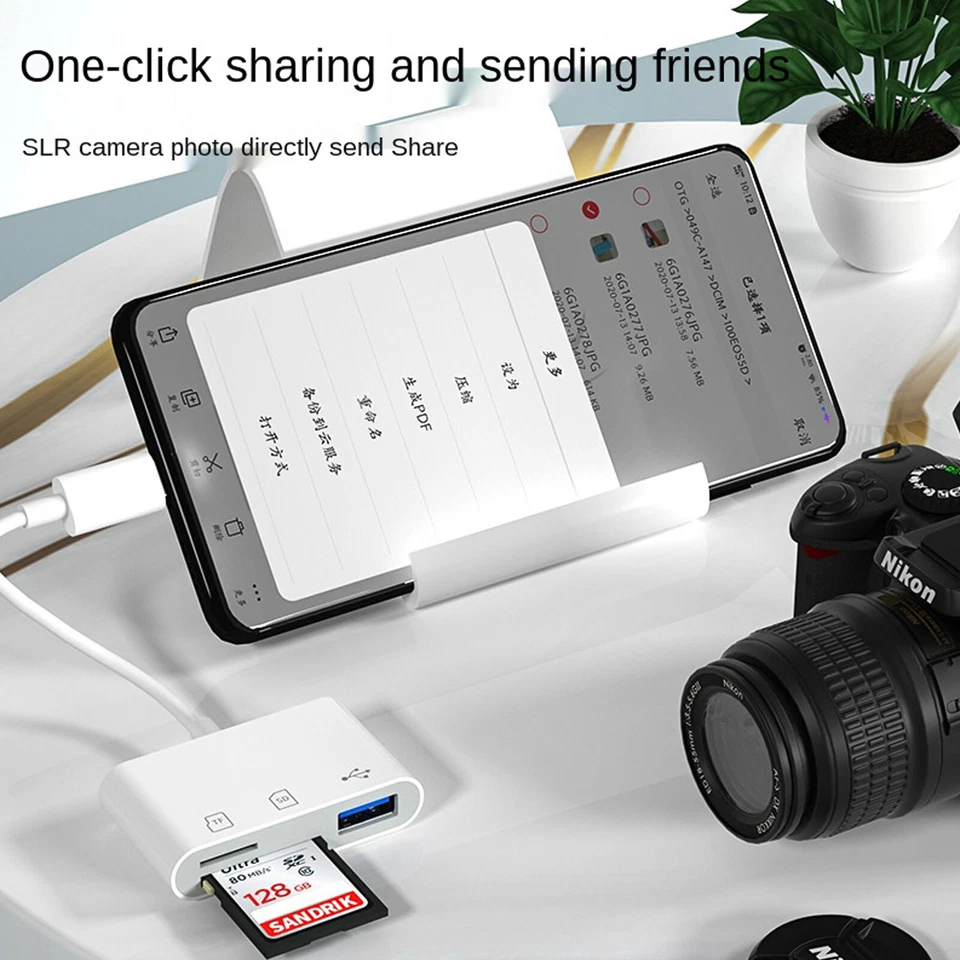 3in1 USB Stick, SD Card Reader, Micro SD to Type C OTG Adapter for SDHC SDXC TF - Image 2 of 4