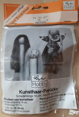 Puppenperücke Rayher Hobby , Langhaarperücke blond, Kunsthaar , 20 cm L, Farbe ?