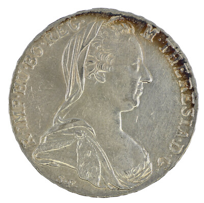 VERY FINE ANTIQUE AUSTRIA 1780 SF MARIA THERESA THALER SILVER COIN